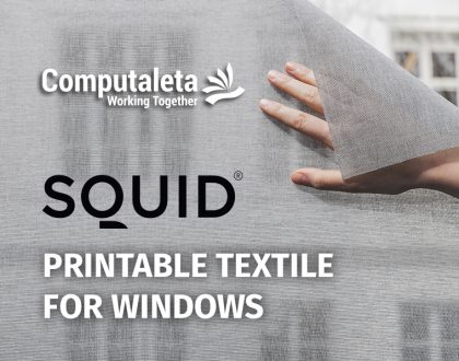 Introducing Squid: The world's first transparent self-adhesive window fabric.